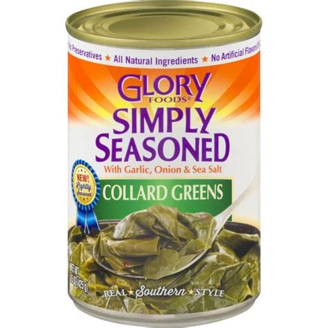 Glory Foods Simply Seasoned Collard Greens Seasoned Publix Super Markets