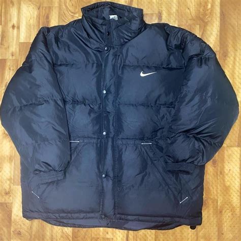 Vintage Nike Black Puffer Jacket size XL extra large... - Depop