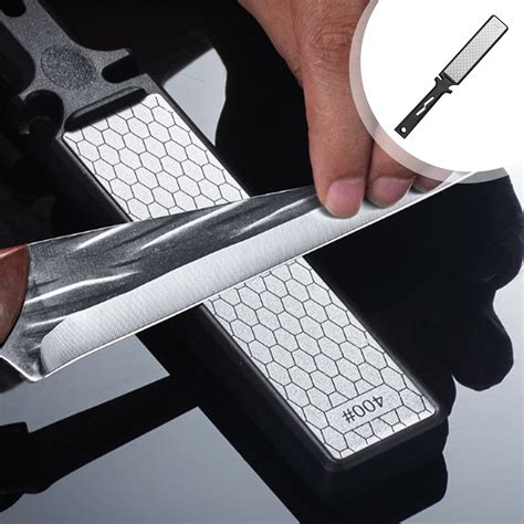 Sharpener - Double Sided Scissor & Knife Sharpener with Ergonomic