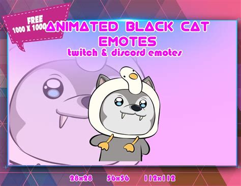 An Animated Black Cat Emotes With A Discord Emote