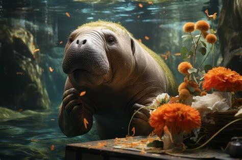 Premium Photo | Manatee appreciation day concept