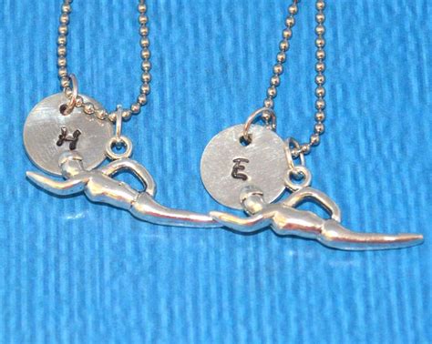 Swimmer Necklace Personalized Friend Gift Best Friend Necklace