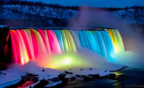 Wintery Night at Niagara Falls by BAD-Creations on DeviantArt