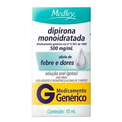 Dipirona Monoidratada Mg Ml Gotas Ml Medley Medley Industria Far