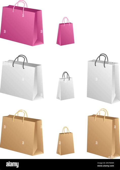 Shopping Bags Nobody Three Stock Vector Images Alamy