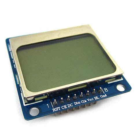 Nokia 1 6 5110 LCD Display Module With Blue Backlight PCD8544 For