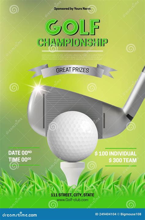 Golf Club Concept Poster Card Invitation Vector Stock Vector Illustration Of Symbol