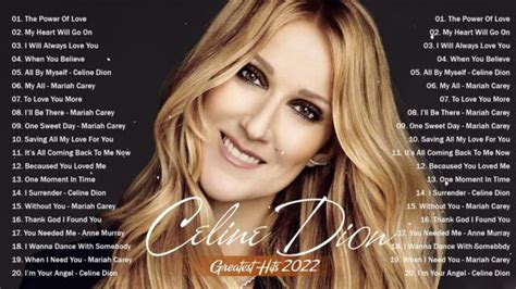 Celine Dion Best Songs Greatest Hits - Top Songs of Celine Dion ...