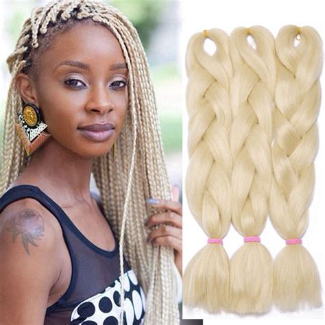 41hair Extensions Ombre Kanekalon Braiding Afro Bulk Hair Jumbo Crotchet Braids Ebay