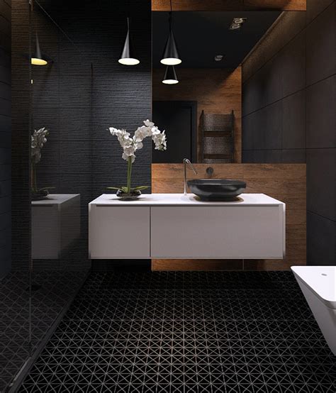 24 Newest Black Bathroom Tile Home Decoration And Inspiration Ideas