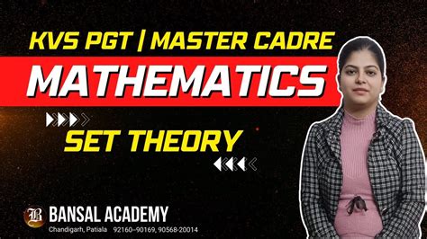 KVS PGT Mathematics Set Theory Lec 3 YouTube