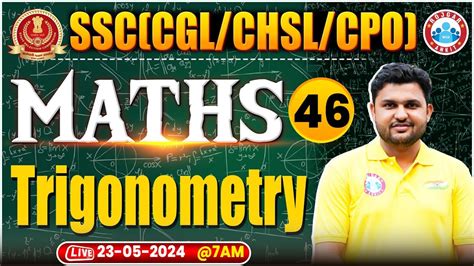 Ssc Cpo Ssc Cgl Maths Class Ssc Cpo Maths Trigonometry Class