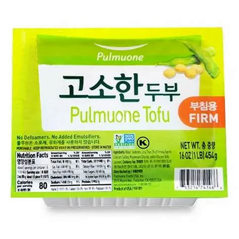 1 2 Pulmuone Korean Tofu Firm 454g 풀무원 고소한 두부부침용 454g Winks