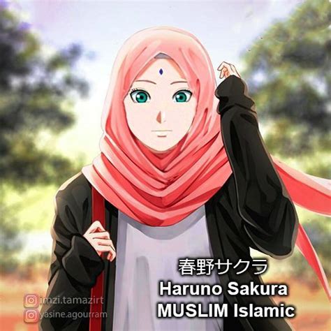 Sakura Animes Hijab Sarada Uchiha Anime