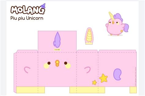 Molang Paper Craft In 2023 Kartu Lipat Kartu Boneka