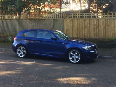 Bmw 1 Series M Sport 3dr Beautiful Metallic Blue Full Leather Recently Serviced New Rear