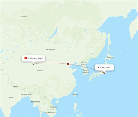 Flights From Tokyo To Dunhuang HND To DNH Flight Routes