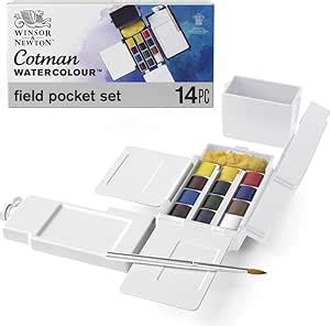 Winsor Newton Cotman Water Color Field Box Set Of Half Pans