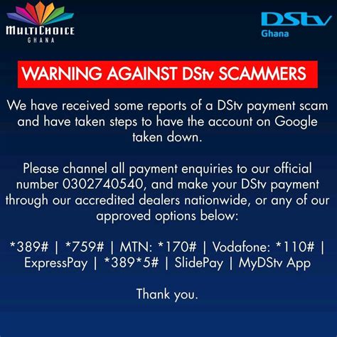 Dstv Ghana On Twitter Dstv Customers Are Kindly Advised To Be