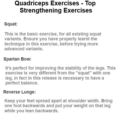 Quadriceps Exercises - Top Strengthening Exercises