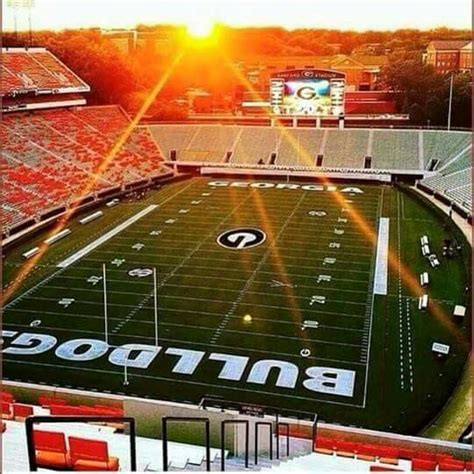 Sunrise Over Sanford Stadium Go Dawgs Sports