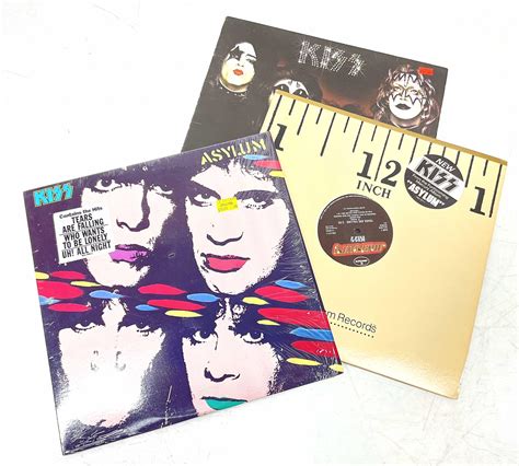 Lot 3pc Kiss Vinyl Records