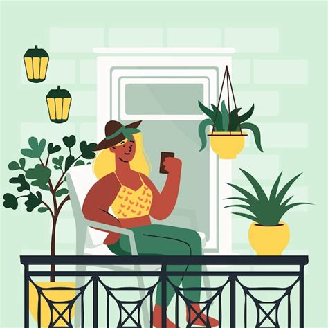 Vectores E Ilustraciones De Mujer Desayunando Terraza Para Descargar