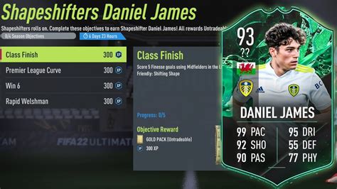 How To Complete Shapeshifters Daniel James Objective Fifa Youtube