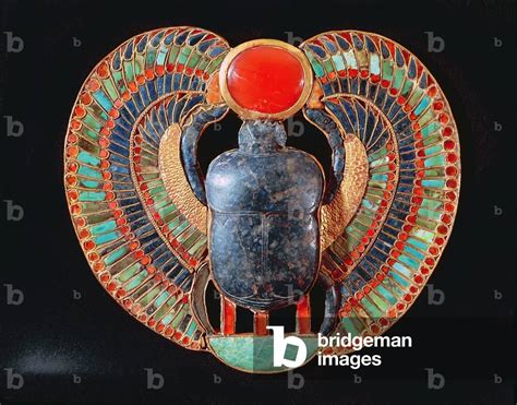 Scarab Pectoral From The Tomb Of Tutankhamun In The Valley Of The