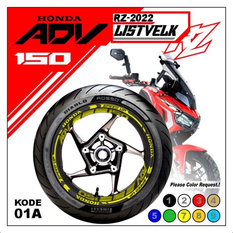 Sticker Cutting Lis Pelk ADV Lis Rim HONDA ADV 150 Code A Shopee Malaysia