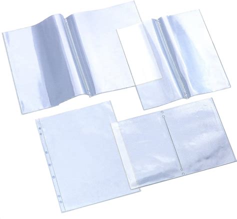 Lot De Pochettes En Plastique Transparent Format A Double Poche