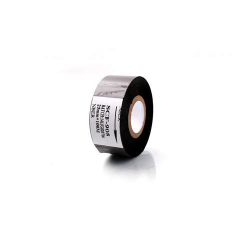 30mm 100m Coding Machine Black Coding Ribbon Roll Hot Stamping Foil Black Coding Ribbon And