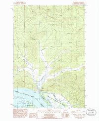 Map of Shamokawa, Wahkiakum County, WA in 1985 | Pastmaps