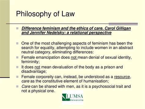 Philosophy Of Law Feminist Theories Equalitydifference Ppt Download