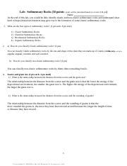 Lab 3 Sed Rocks S2021 Docx Lab Sedimentary Rocks 50 Points Point