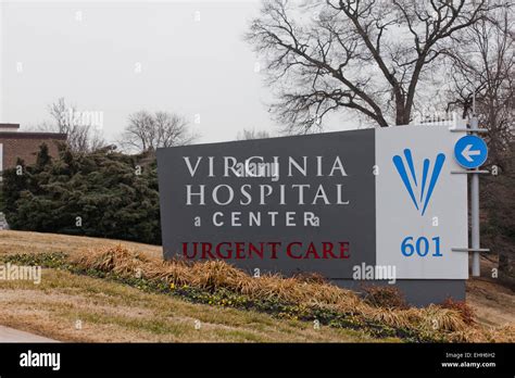 Virginia Hospital Center Urgent Care Sign Virginia Usa Stock Photo