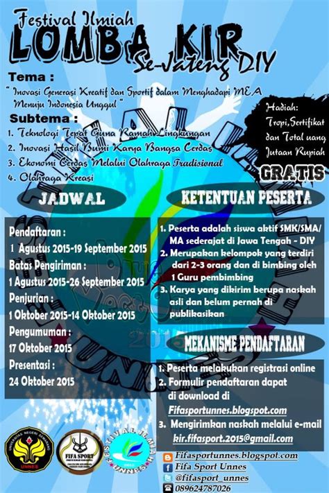 Lomba Karya Ilmiah Remaja Kir Sma Smk Se Derajat Jateng Diy