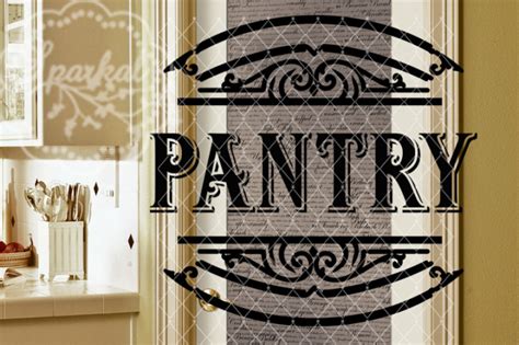 Pantry Door Or Sign Svg Stencil Farmhouse Themed By Sparkal Designs