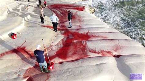 Scala Dei Turchi Imbrattata Riprese Aeree Di Giuseppe Bennica Youtube