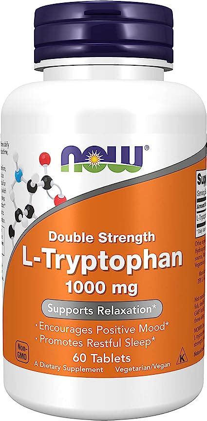 Now L Tryptophan Mg Tablets Amazon Au Health Household