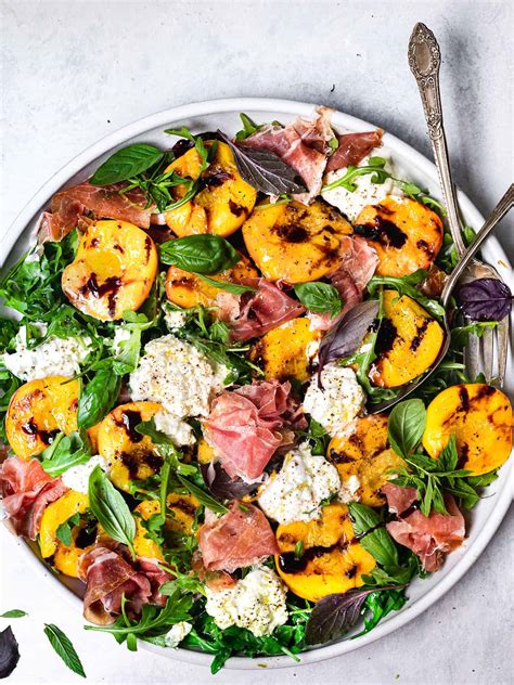 Grilled Peach With Burrata Salad Recipe Cart