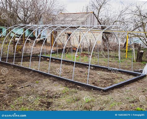 Installation of Polycarbonate Greenhouses Stock Image - Image of ...