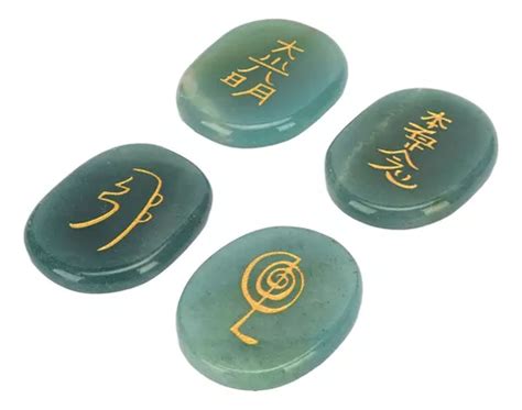 Piedras R Nicas Naturales Con S Mbolos De Reiki Grabados Pl Cuotas