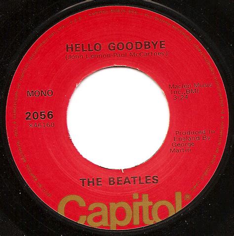 Hello Goodbye I Am The Walrus By The Beatles Single Capitol