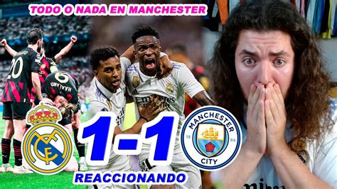 REACCIONES DE UN HINCHA REAL MADRID 1 1 MANCHESTER CITY MAL RESULTADO