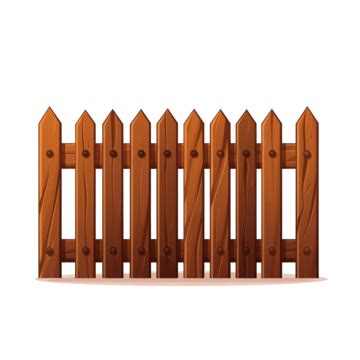 Wooden Fence In Flat Style Clip Art, Fence, Wooden, Wood PNG ...