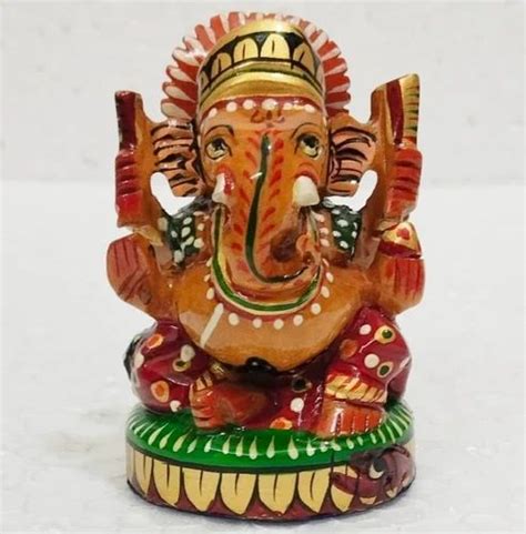 Wooden Printed Ganpati Statue, Temple at Rs 200 in Jaipur | ID ...