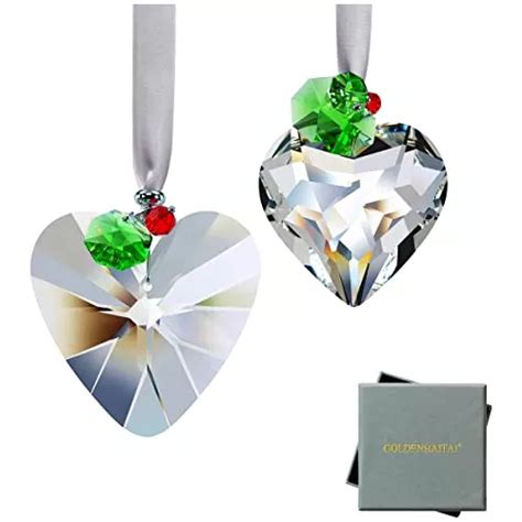 2 Piezas De Prisma De Cristal Forma De Corazón Colgar Envío gratis