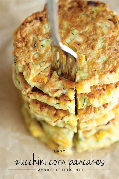 Zucchini Corn Pancakes Damn Delicious