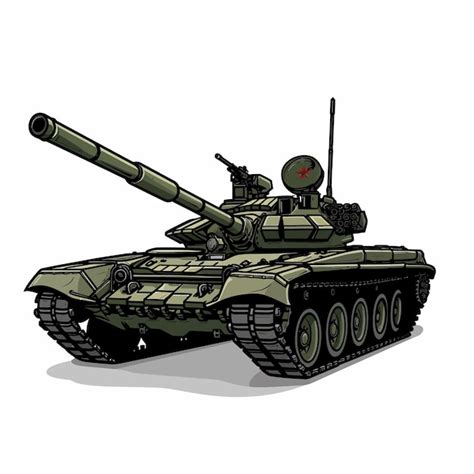 El Tanque Del Ejército Ruso Vector Ilustración Vector Premium